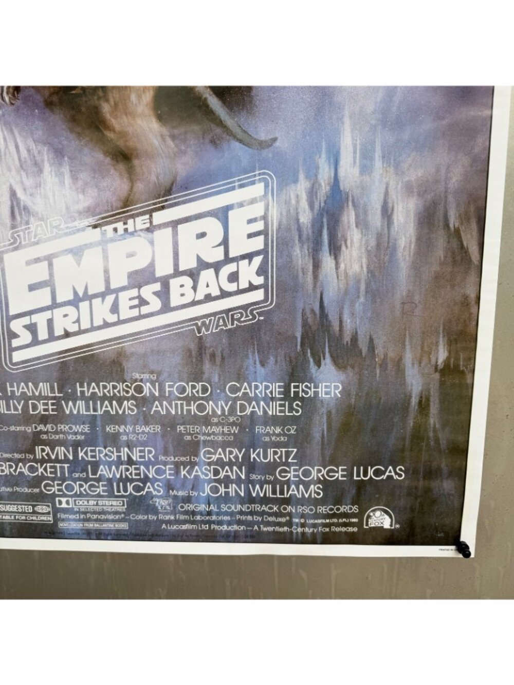THE EMPIRE STRIKES BACK MOVIE POSTER 27x40 Style A Zig Zag licensed Reprint 1995 - Picture 7 of 13